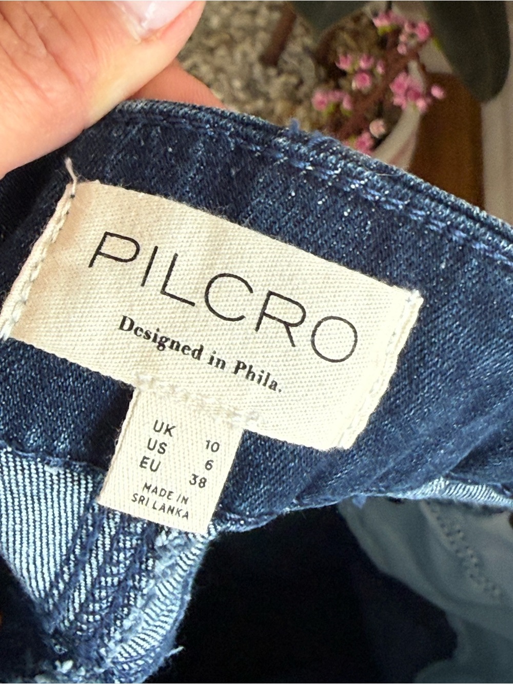 Anthropologie Pilcro Denim Midi Skirt Dark Wash Size 6 Stretch High Rise - Picture 5 of 5